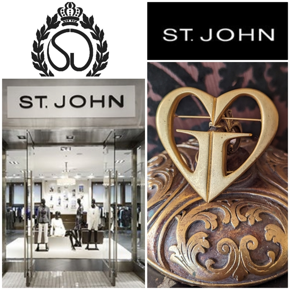 SALE🚨💯ST.JOHN XL LOGO HEART BROOCH